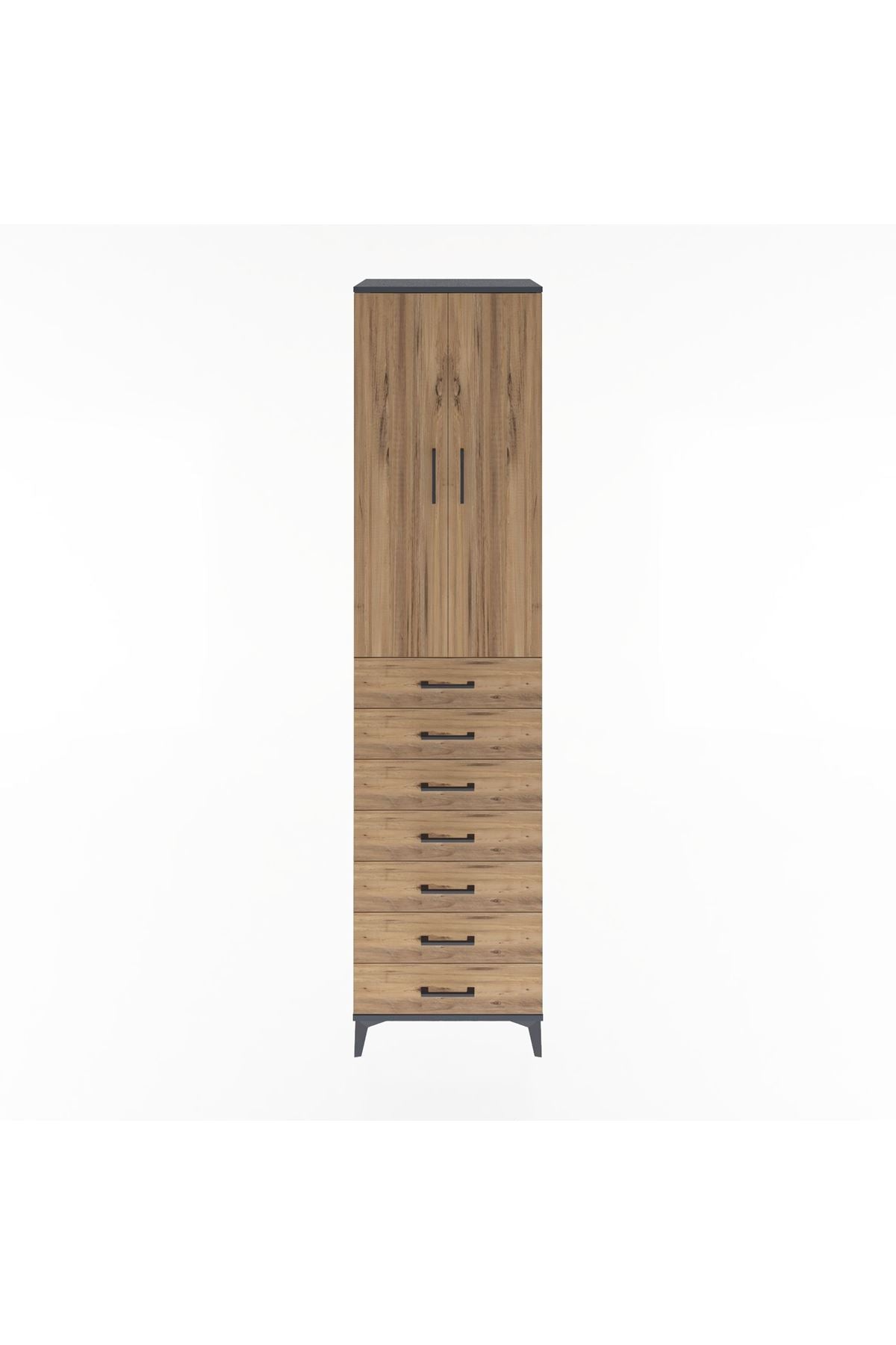 Hyperion Dolap 3 Raflı 7 Çekmeceli 2 Kapaklı 60x44x243 - S65M100V6B