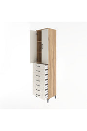 Hyperion Dolap 3 Raflı 7 Çekmeceli 2 Kapaklı 60x44x243 - S65M100V7B