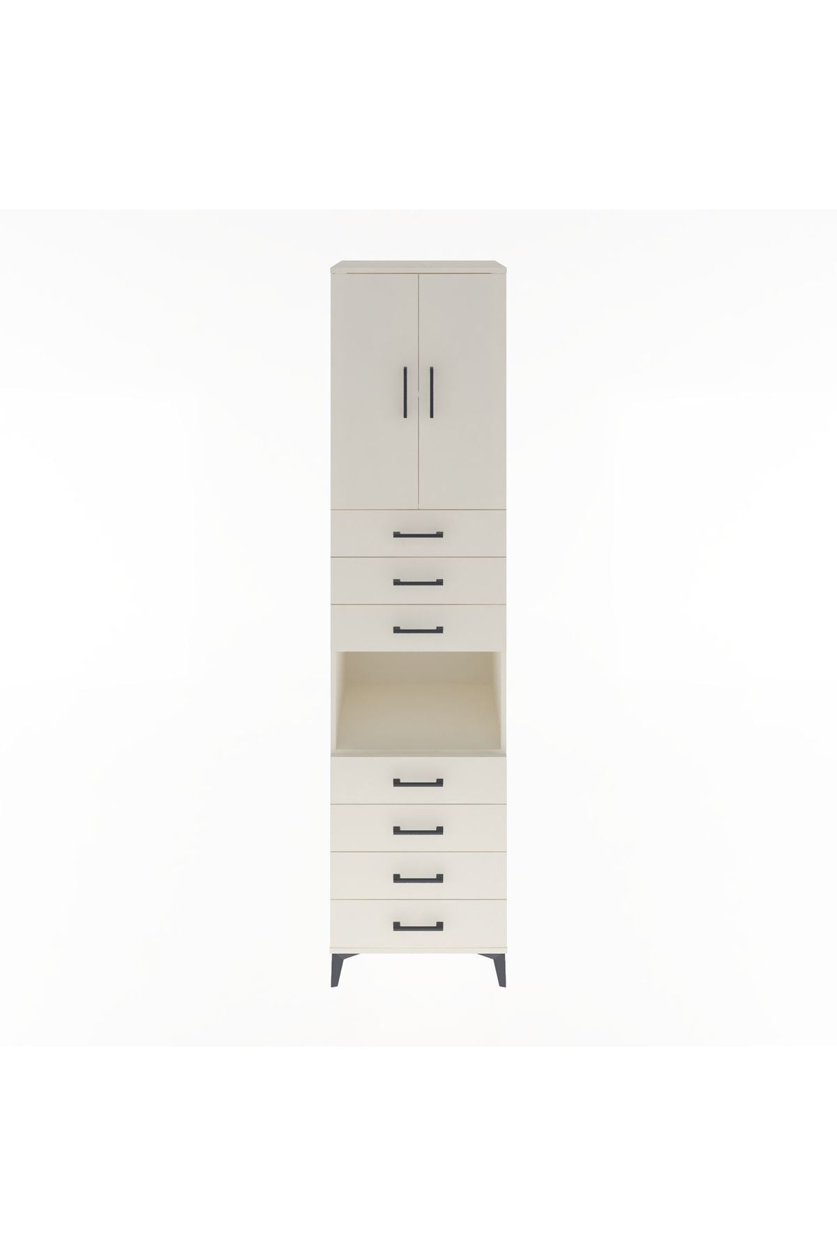 Hyperion Dolap 3 Raflı 7 Çekmeceli 2 Kapaklı 60x44x243 - S65M101V1B