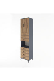 Hyperion Dolap 3 Raflı 7 Çekmeceli 2 Kapaklı 60x44x243 - S65M101V6B