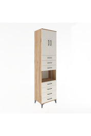 Hyperion Dolap 3 Raflı 7 Çekmeceli 2 Kapaklı 60x44x243 - S65M101V7B