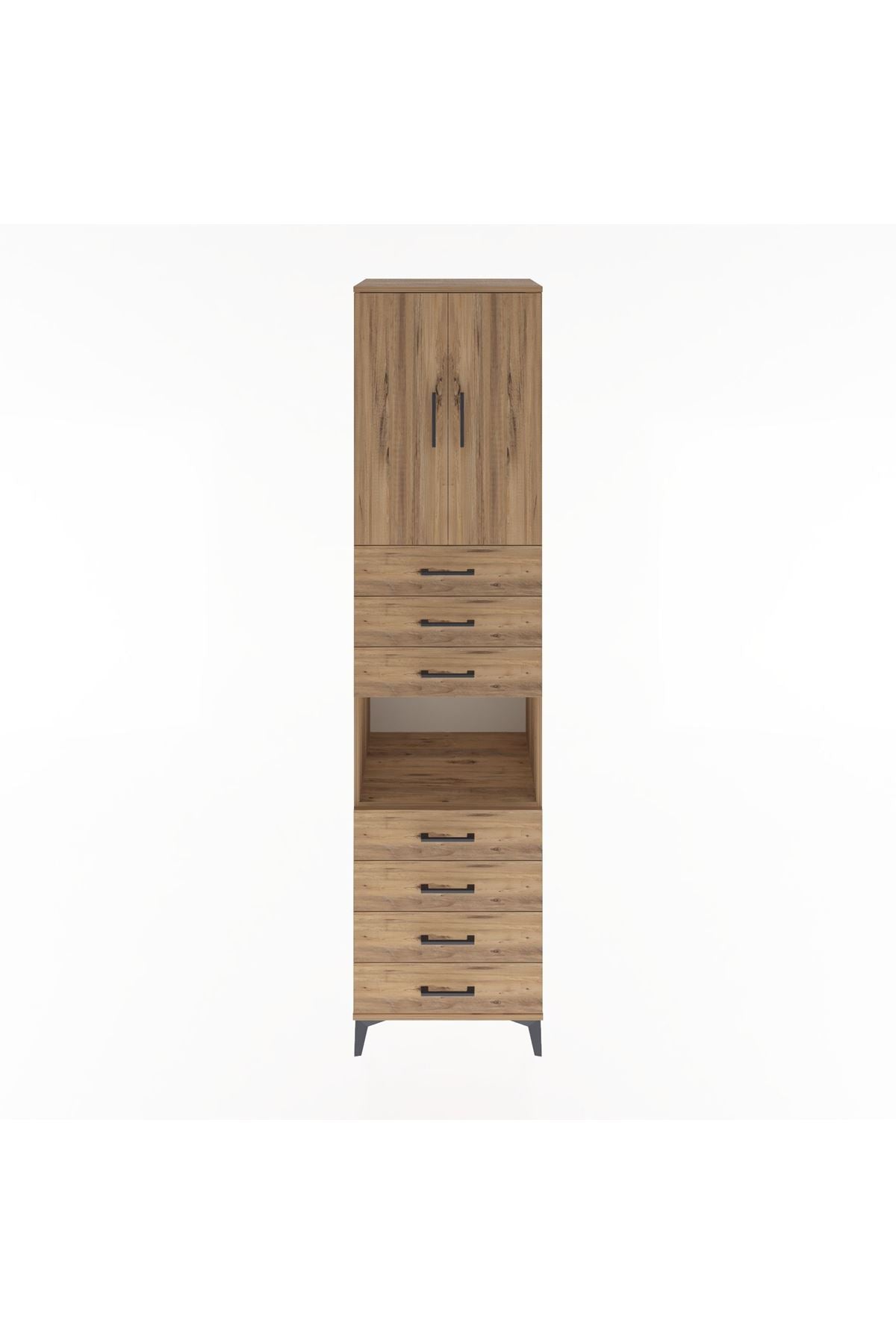 Hyperion Dolap 3 Raflı 7 Çekmeceli 2 Kapaklı 60x44x243 - S65M101V9B
