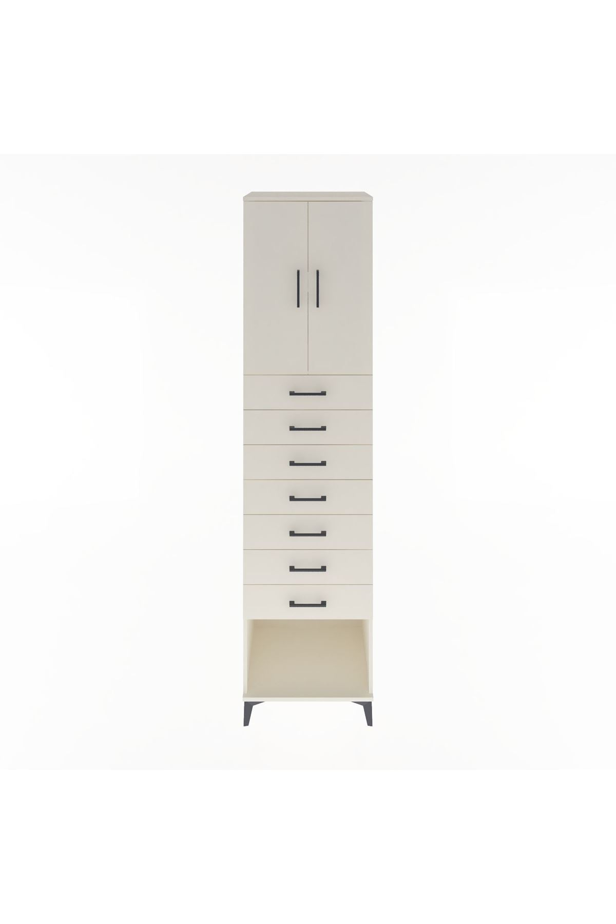 Hyperion Dolap 2 Raflı 7 Çekmeceli 2 Kapaklı 60x44x243 - S65M102V1B