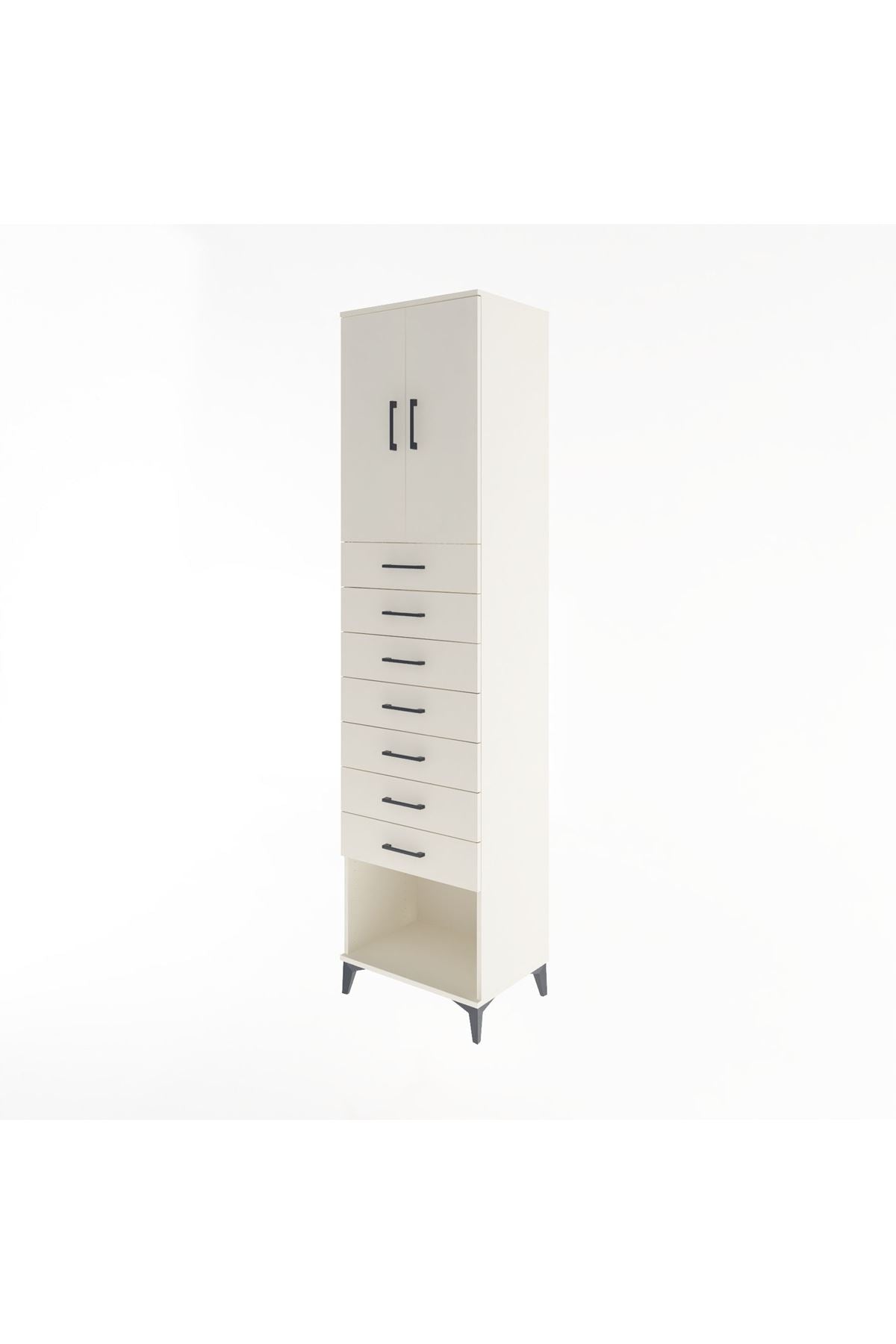 Hyperion Dolap 2 Raflı 7 Çekmeceli 2 Kapaklı 60x44x243 - S65M102V1B
