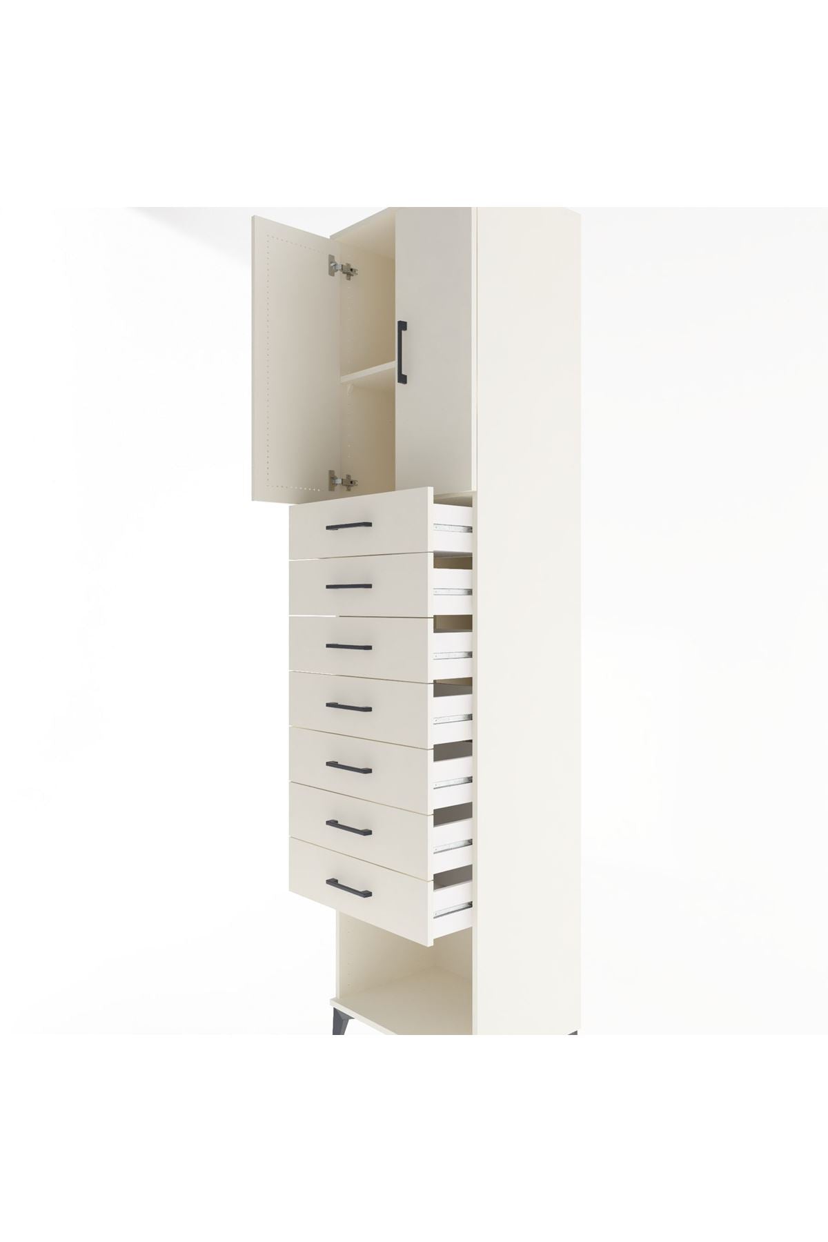 Hyperion Dolap 2 Raflı 7 Çekmeceli 2 Kapaklı 60x44x243 - S65M102V1B