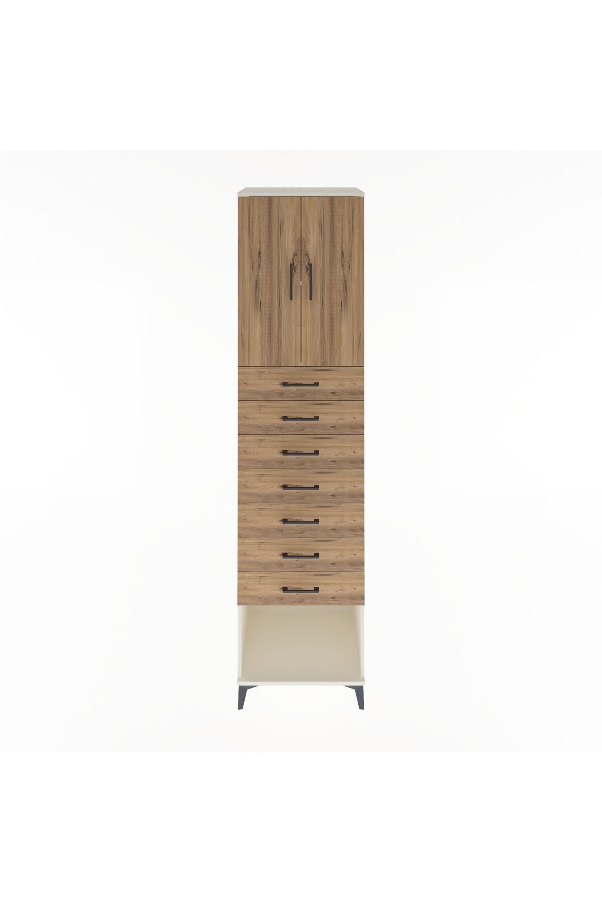 Hyperion Dolap 2 Raflı 7 Çekmeceli 2 Kapaklı 60x44x243 - S65M102V3B