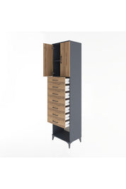 Hyperion Dolap 2 Raflı 7 Çekmeceli 2 Kapaklı 60x44x243 - S65M102V6B