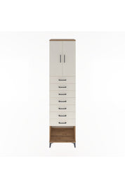 Hyperion Dolap 2 Raflı 7 Çekmeceli 2 Kapaklı 60x44x243 - S65M102V7B