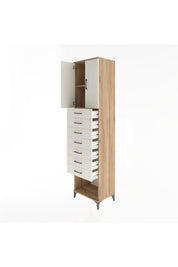 Hyperion Dolap 2 Raflı 7 Çekmeceli 2 Kapaklı 60x44x243 - S65M102V7B