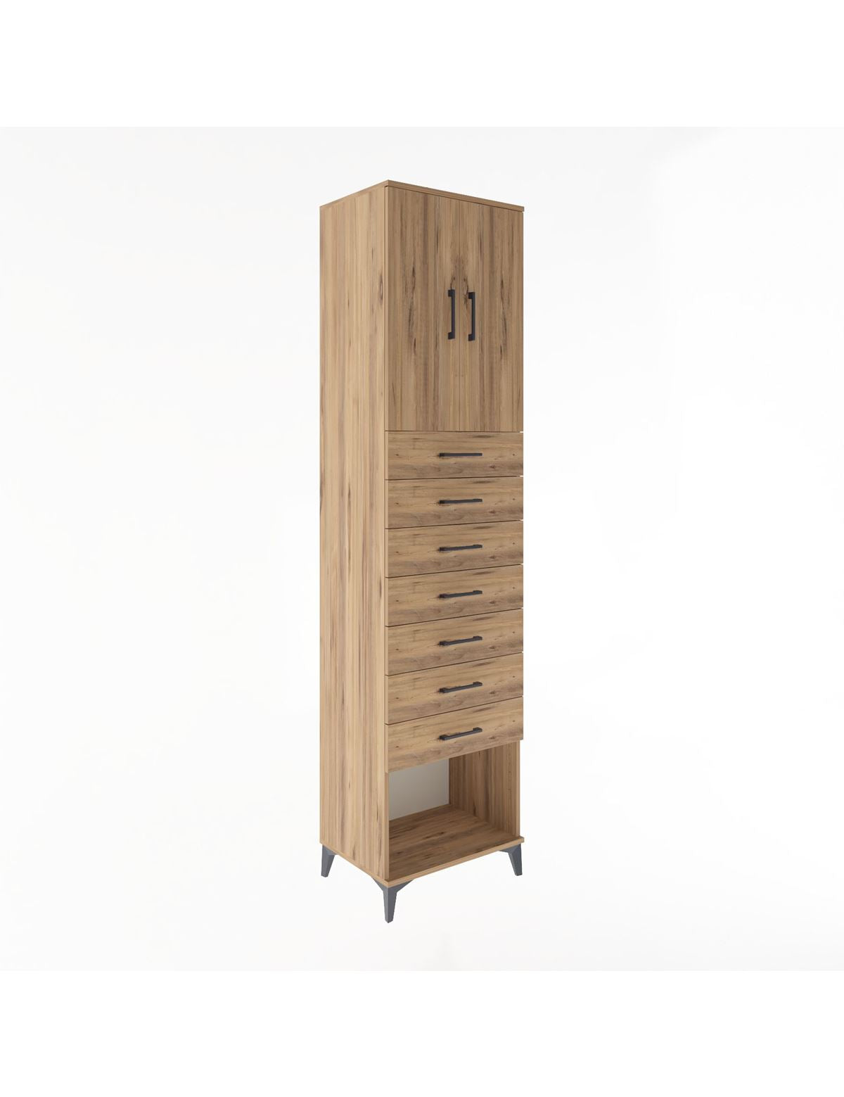 Hyperion Dolap 2 Raflı 7 Çekmeceli 2 Kapaklı 60x44x243 - S65M102V9B