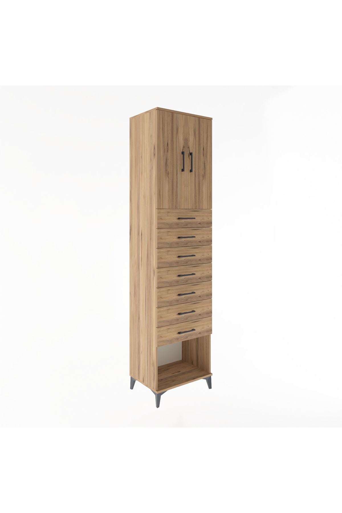 Hyperion Dolap 2 Raflı 7 Çekmeceli 2 Kapaklı 60x44x243 - S65M102V9B