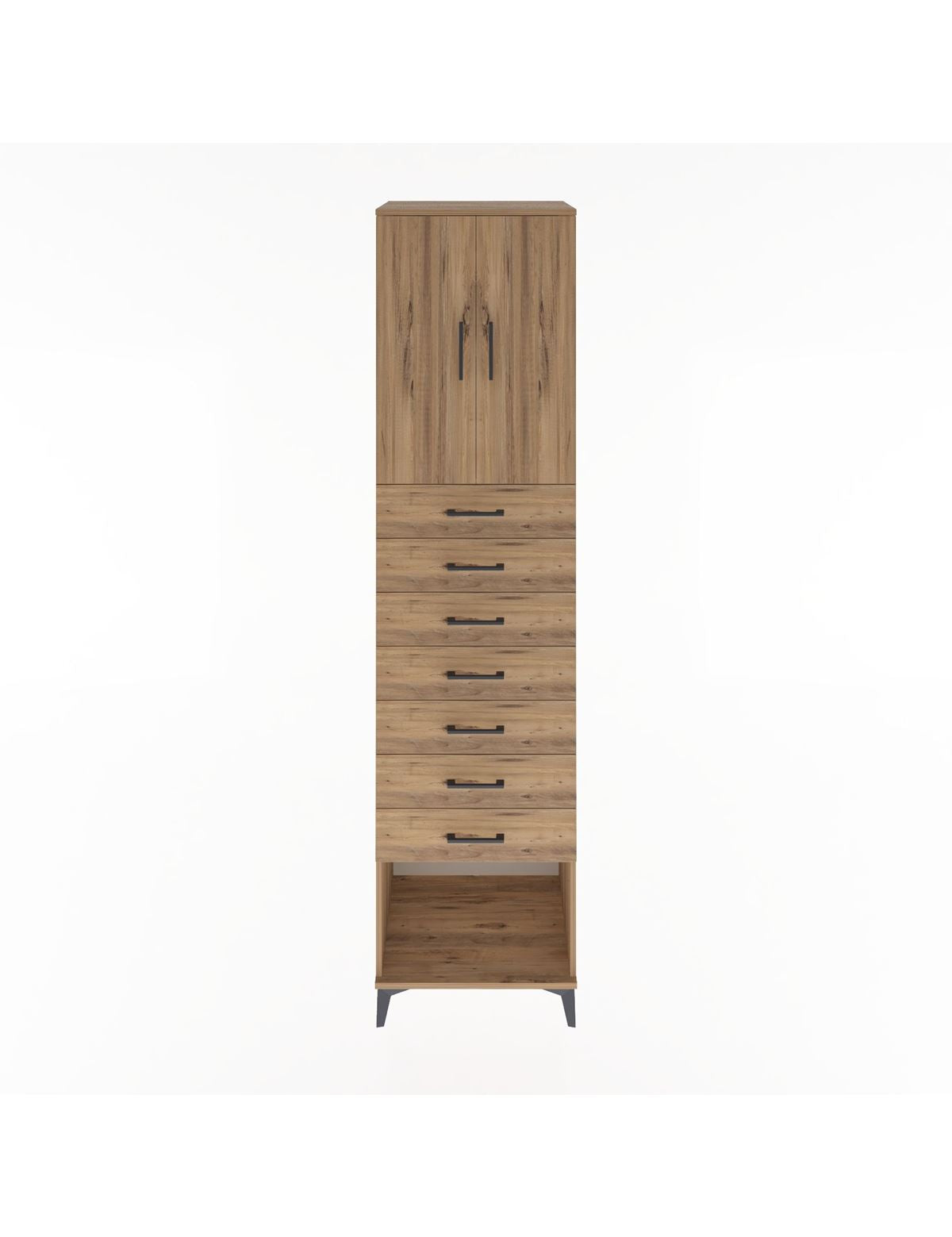 Hyperion Dolap 2 Raflı 7 Çekmeceli 2 Kapaklı 60x44x243 - S65M102V9B