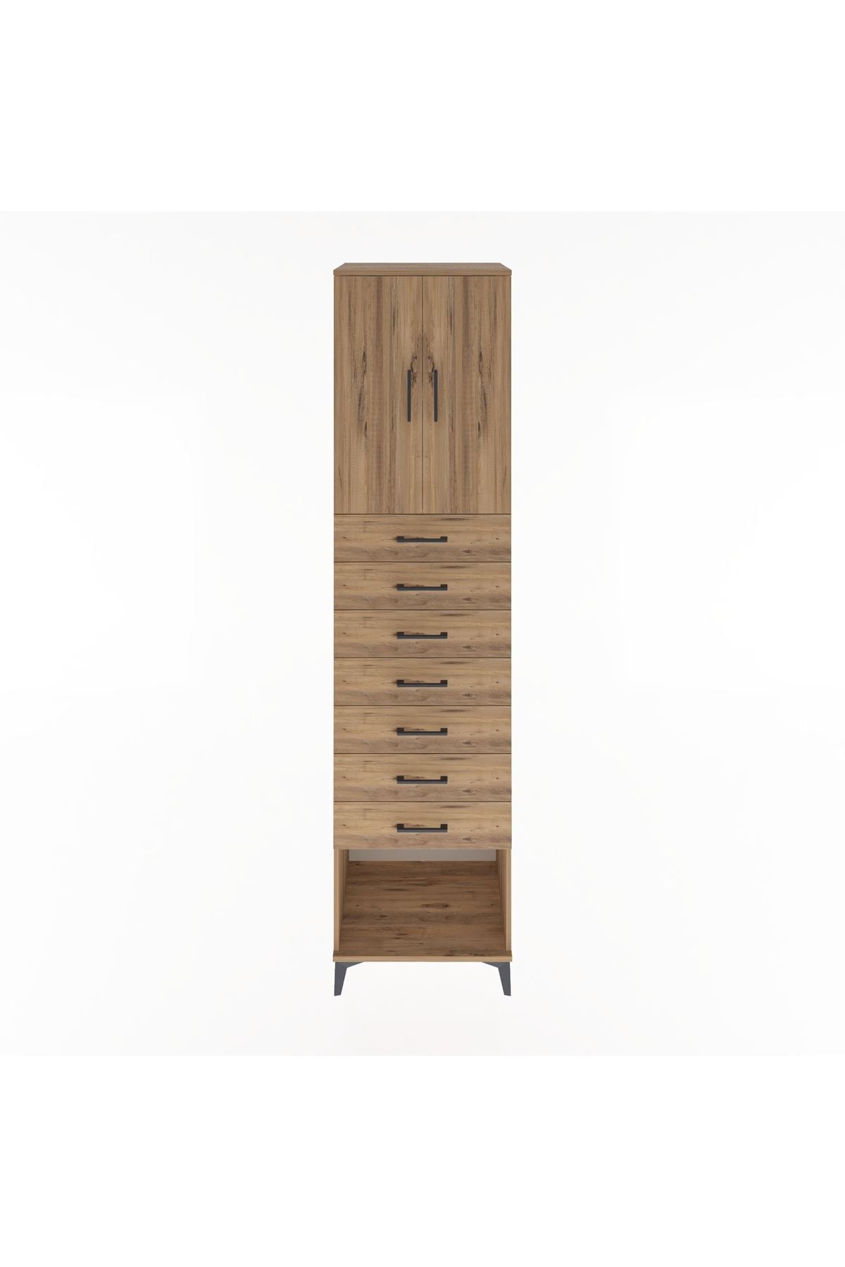 Hyperion Dolap 2 Raflı 7 Çekmeceli 2 Kapaklı 60x44x243 - S65M102V9B