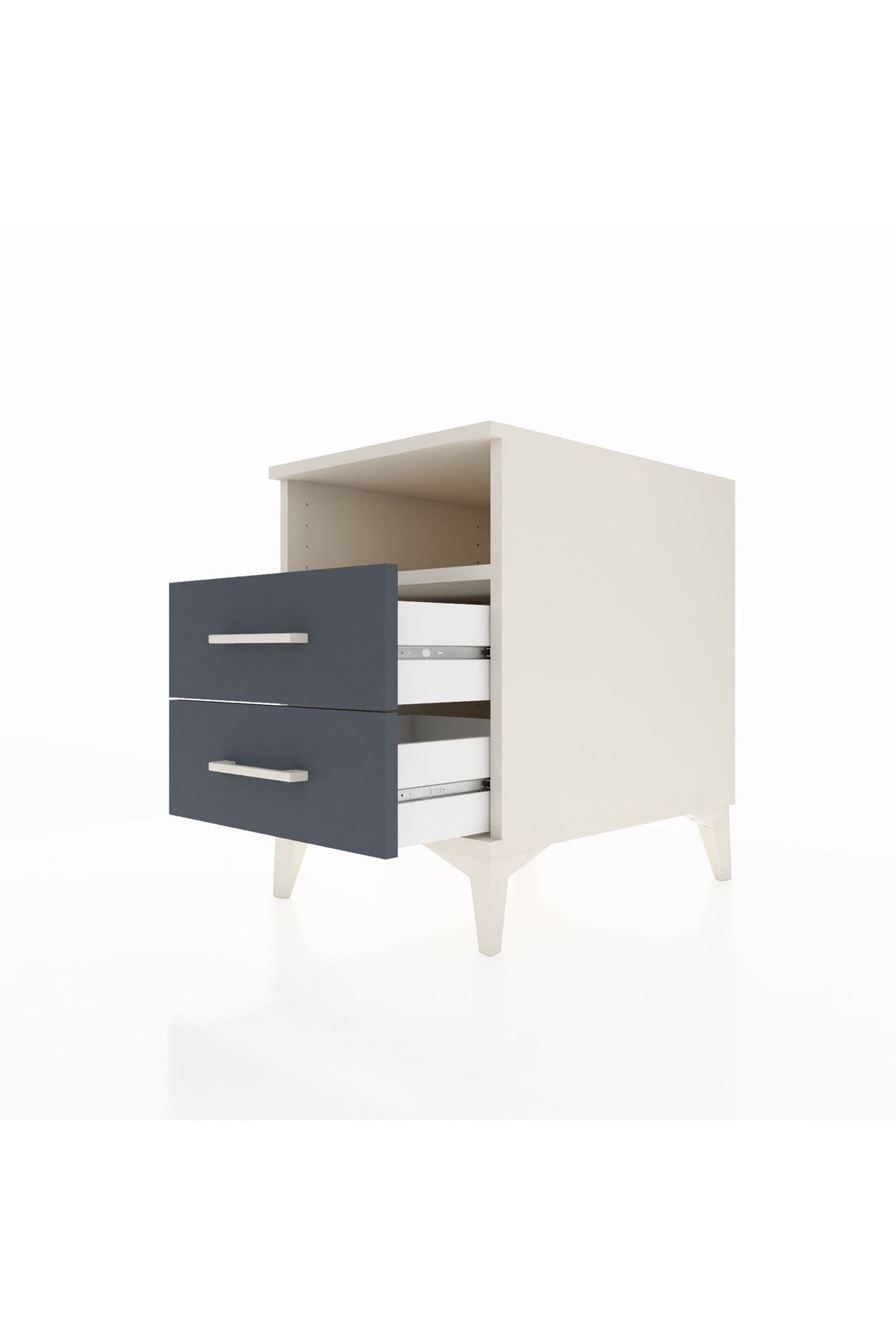 Kronos Komodin Tek Raflı 2 Çekmeceli 44x59x64 - S73M005V2C
