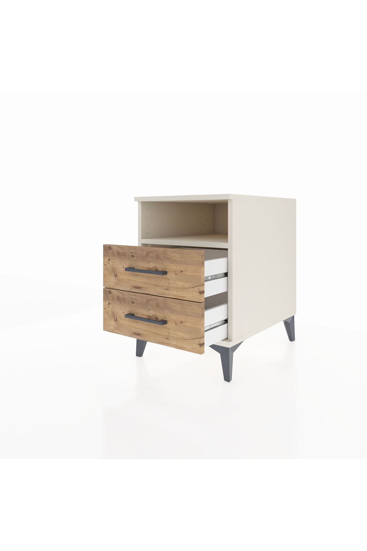 Kronos Komodin Tek Raflı 2 Çekmeceli 44x59x64 - S73M005V3C