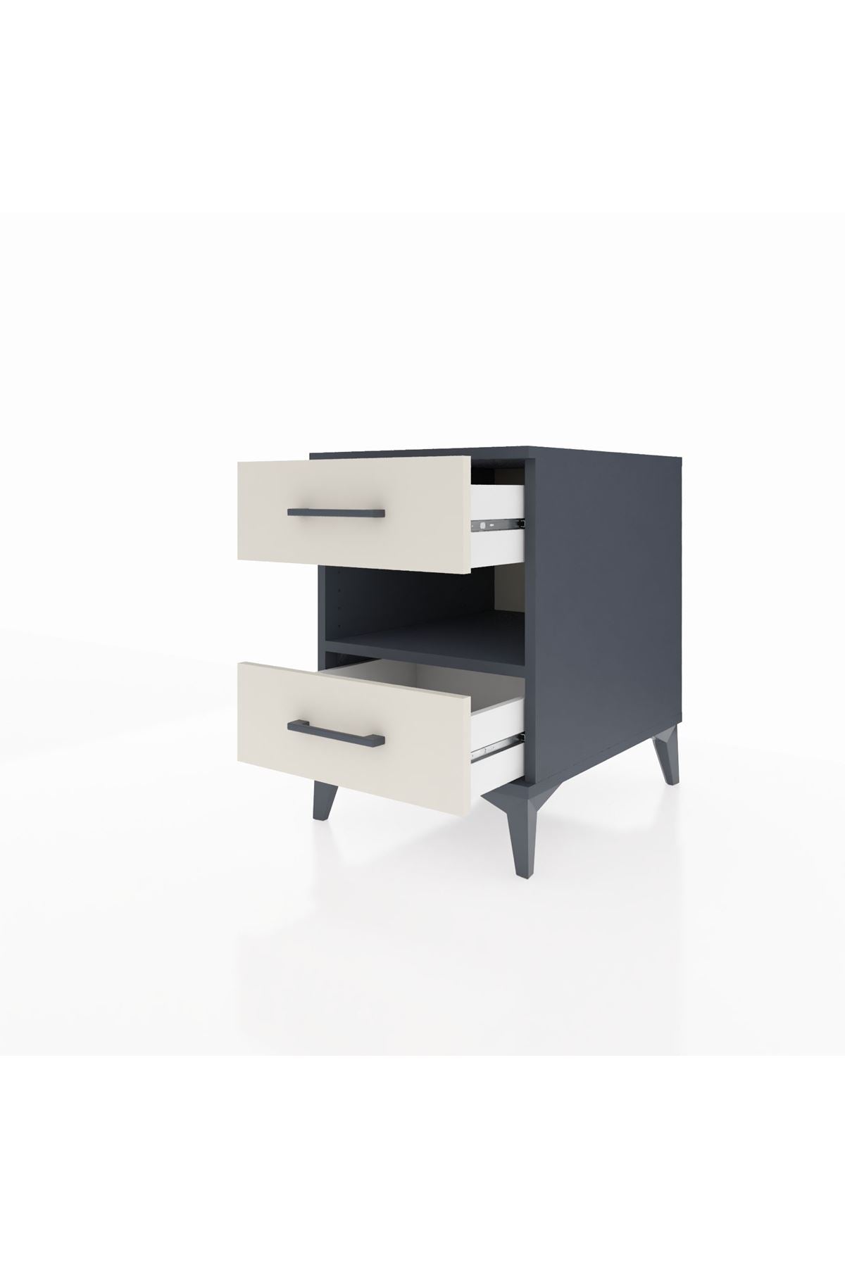 Kronos Komodin Tek Raflı 2 Çekmeceli 44x59x64 - S73M006V4C