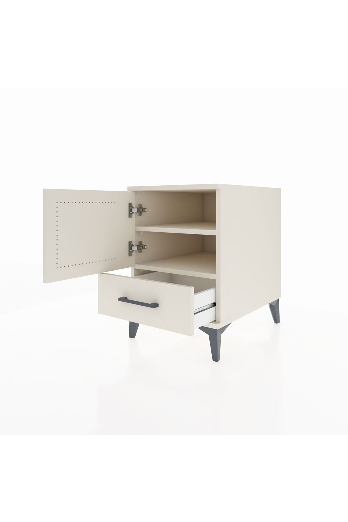 Kronos Komodin 2 Raflı Tek Çekmeceli Tek Kapaklı 44x59x64 - S73M007V1C