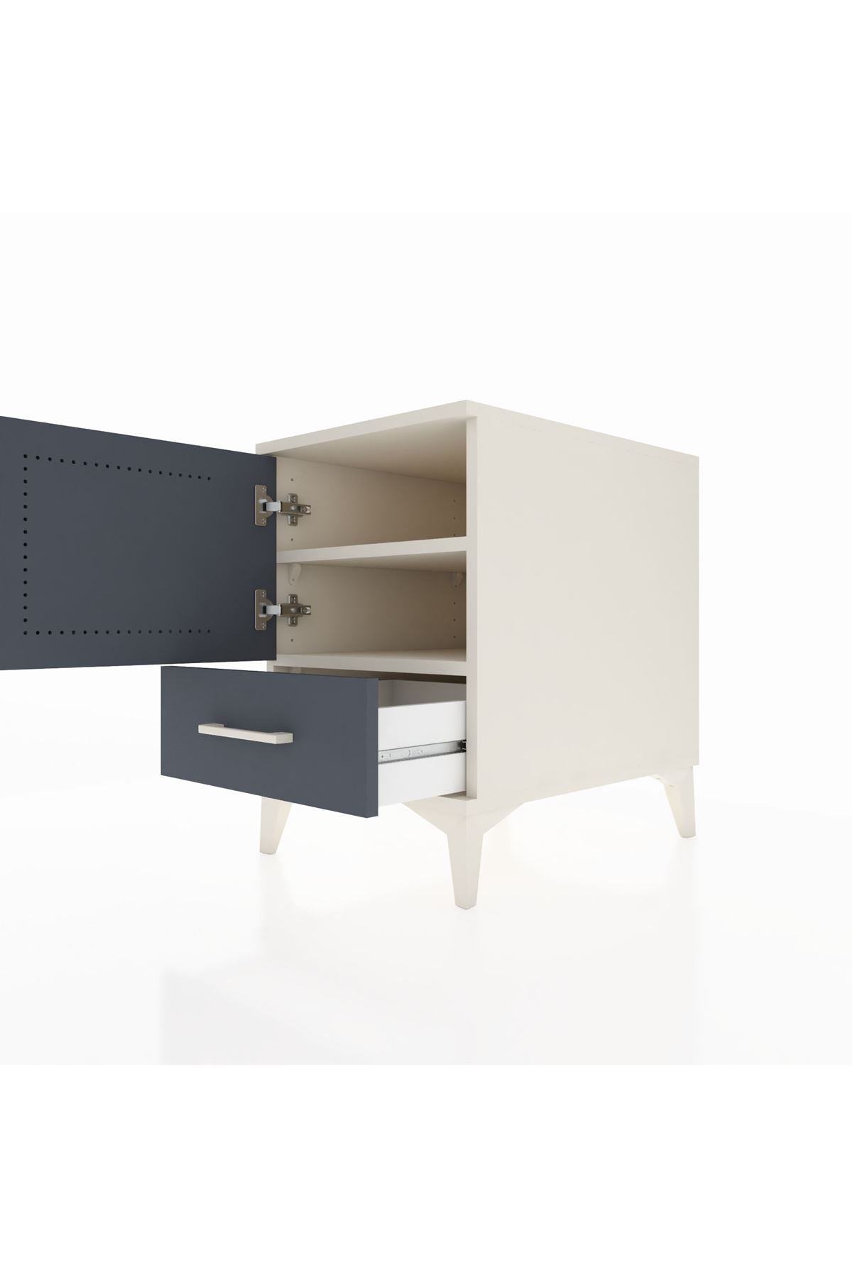 Kronos Komodin 2 Raflı Tek Çekmeceli Tek Kapaklı 44x59x64 - S73M007V2C