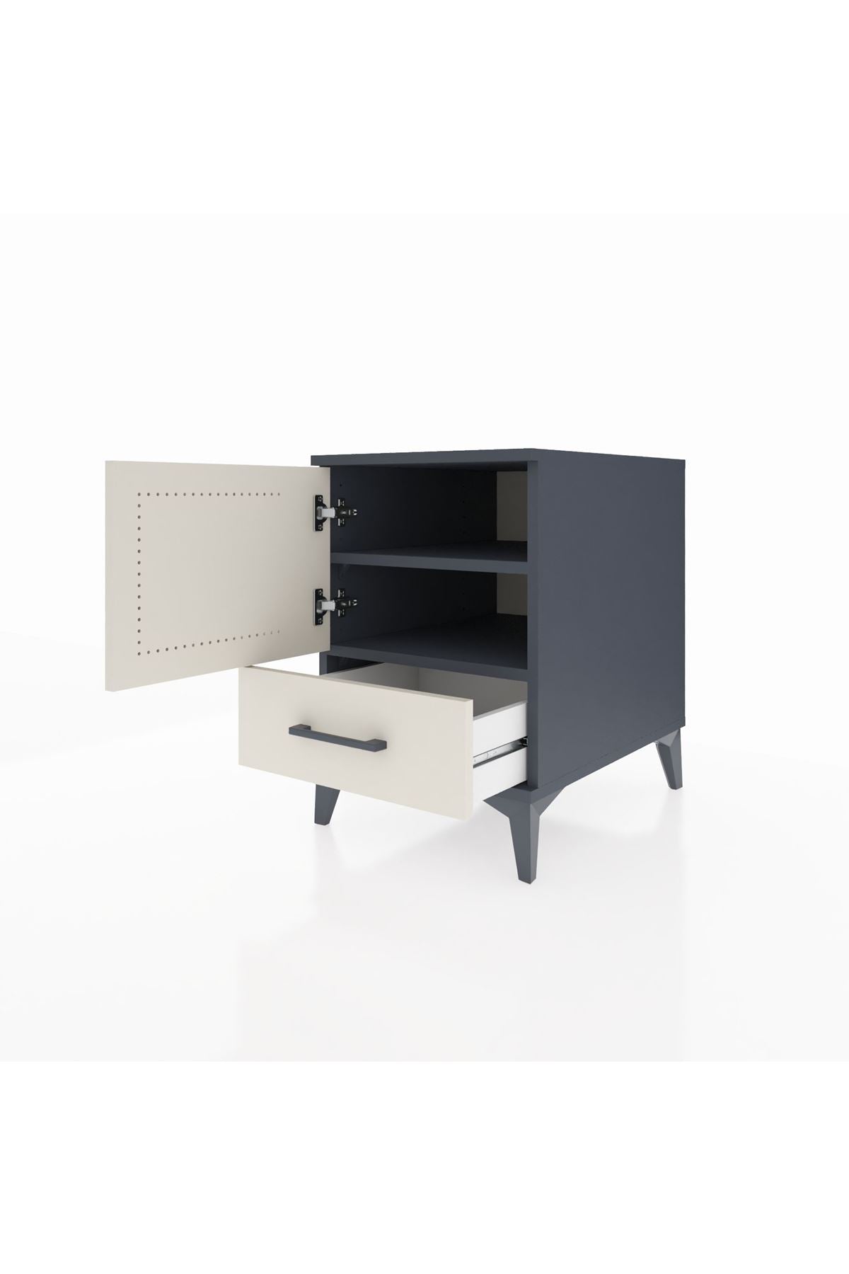 Kronos Komodin 2 Raflı Tek Çekmeceli Tek Kapaklı 44x59x64 - S73M007V4C