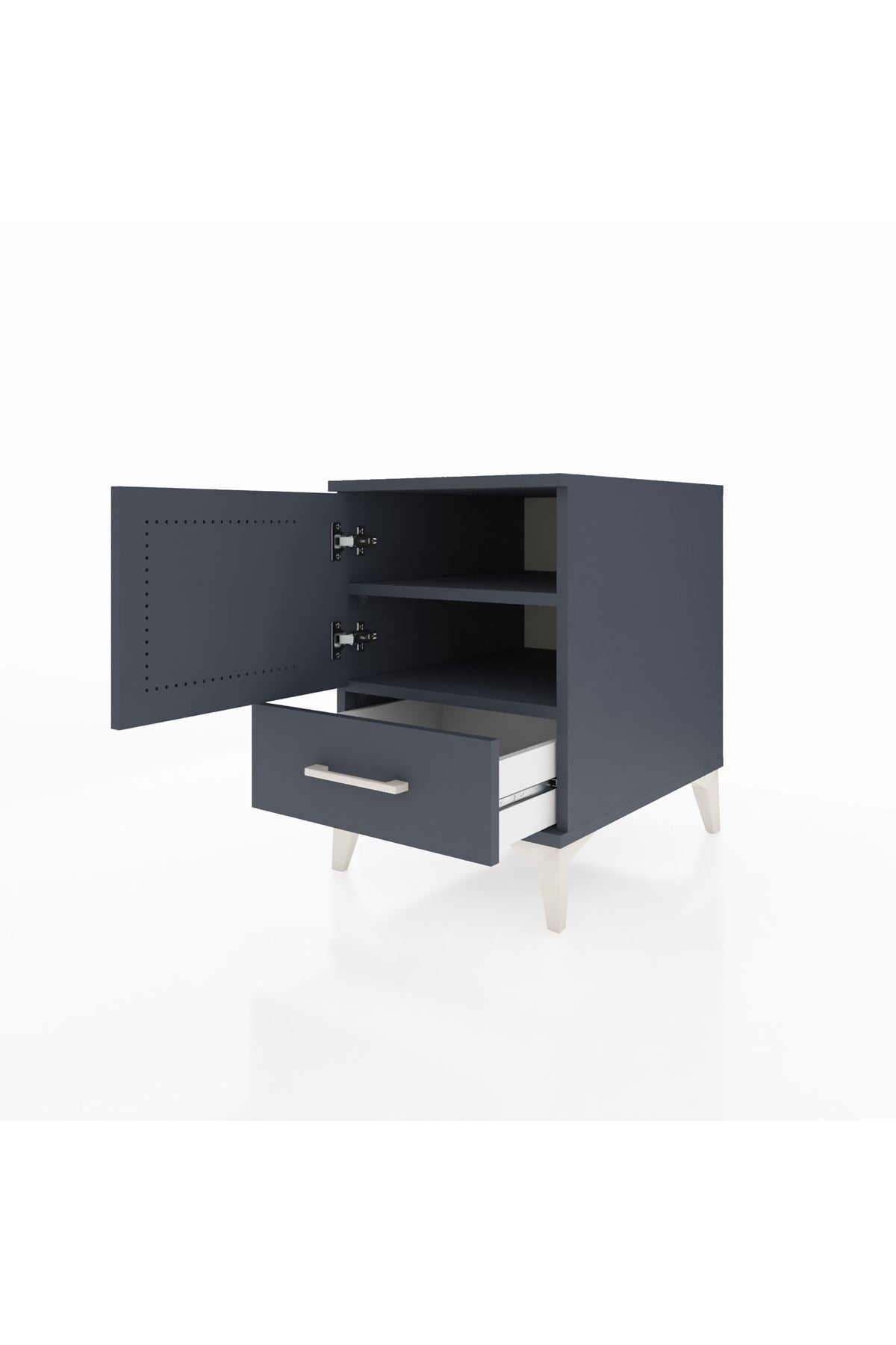 Kronos Komodin 2 Raflı Tek Çekmeceli Tek Kapaklı 44x59x64 - S73M007V5C