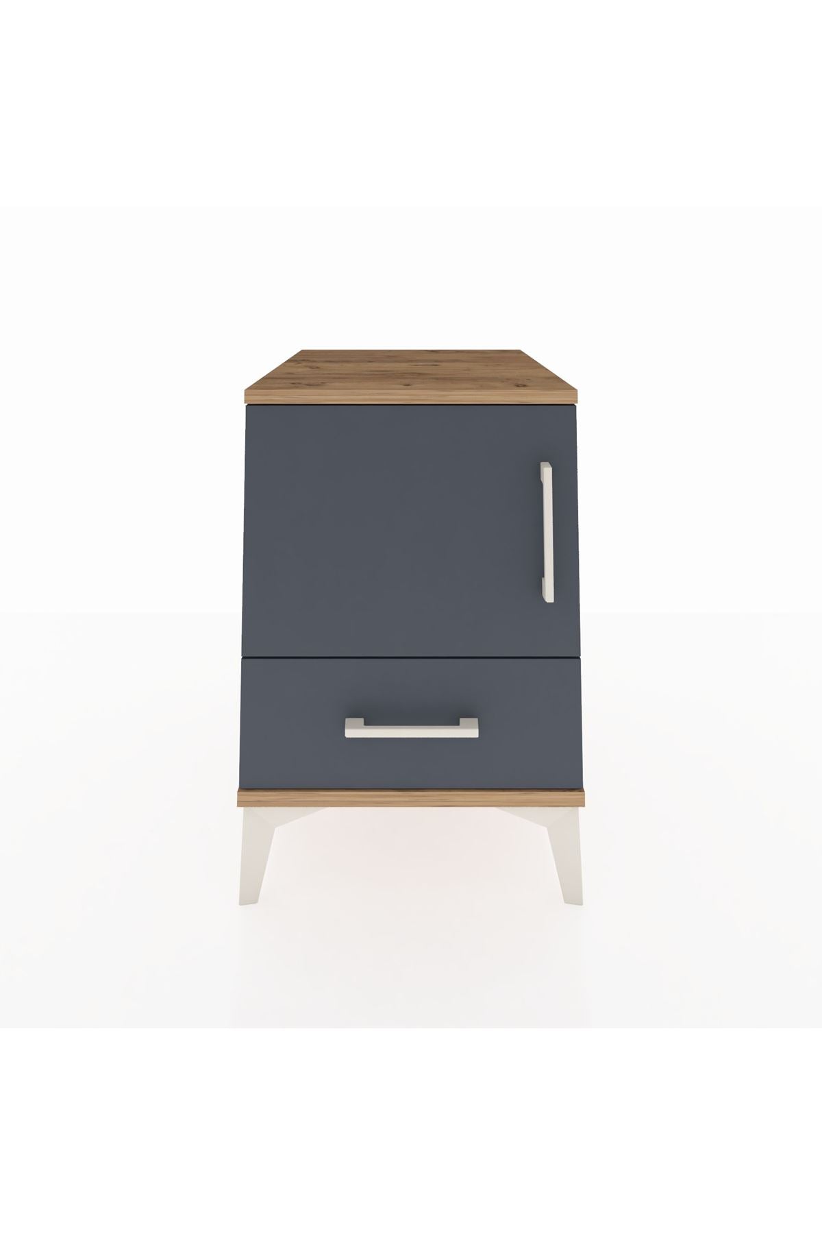 Kronos Komodin 2 Raflı Tek Çekmeceli Tek Kapaklı 44x59x64 - S73M007V8C