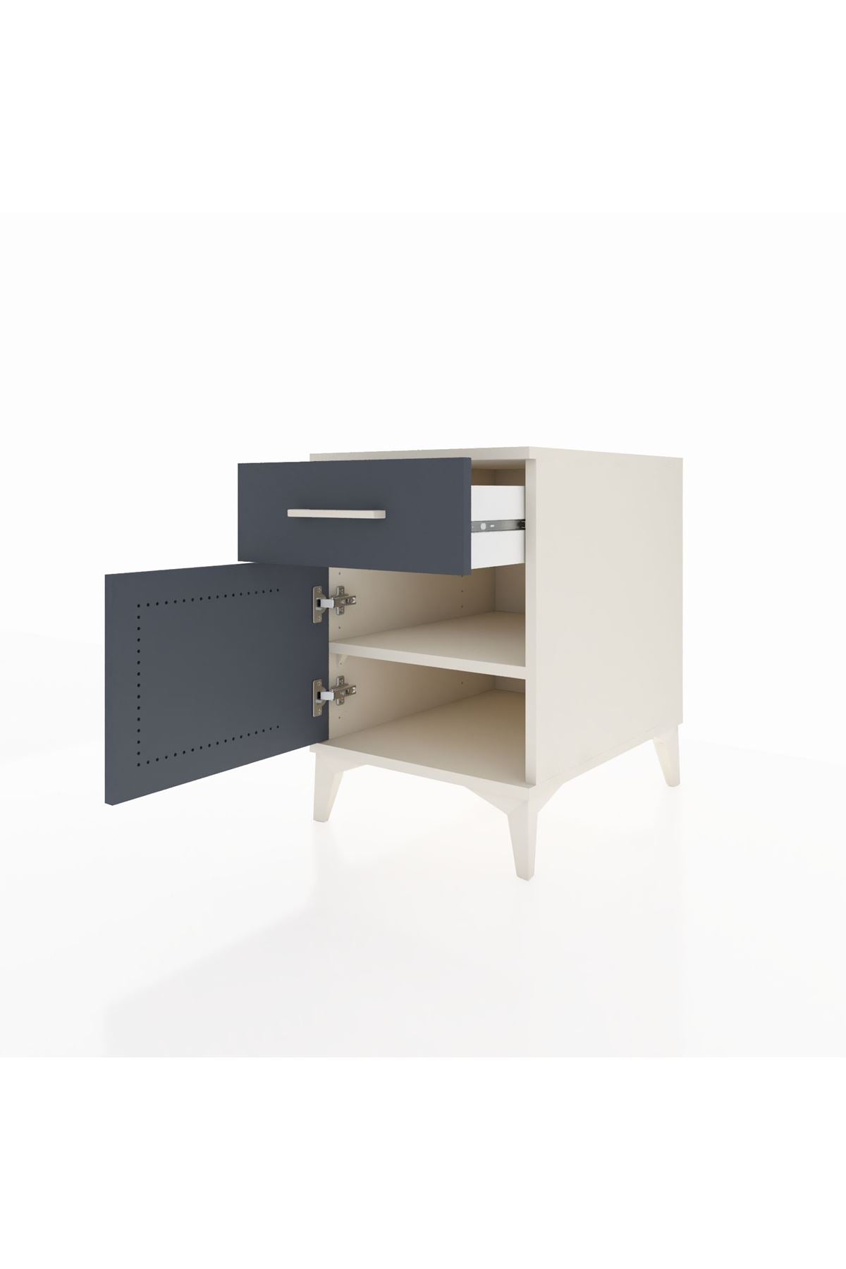 Kronos Komodin Tek Raflı Tek Çekmeceli Tek Kapaklı 44x59x64 - S73M008V2C
