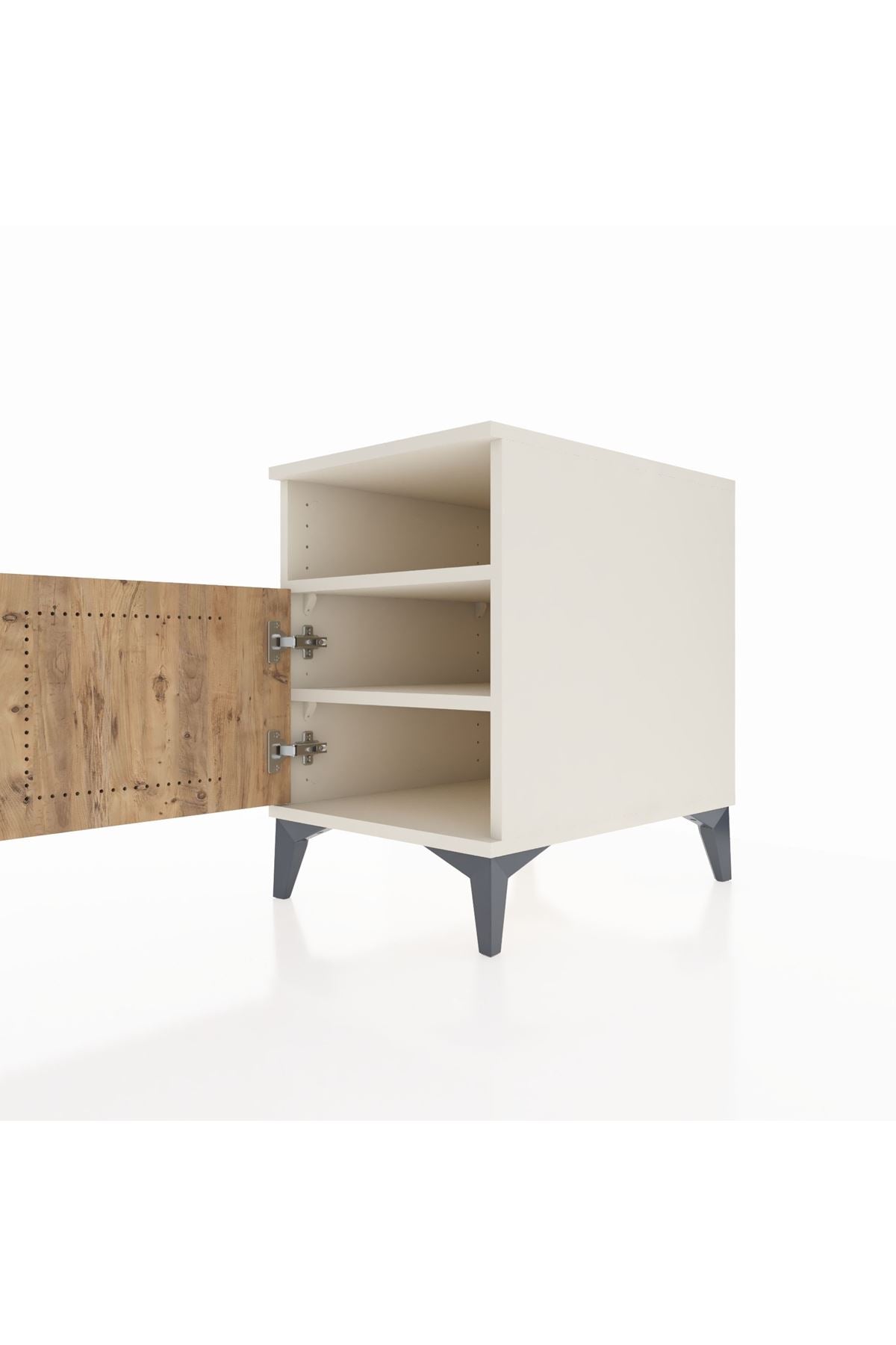 Kronos Komodin 2 Raflı Tek Kapaklı 44x59x64 - S73M009V3C