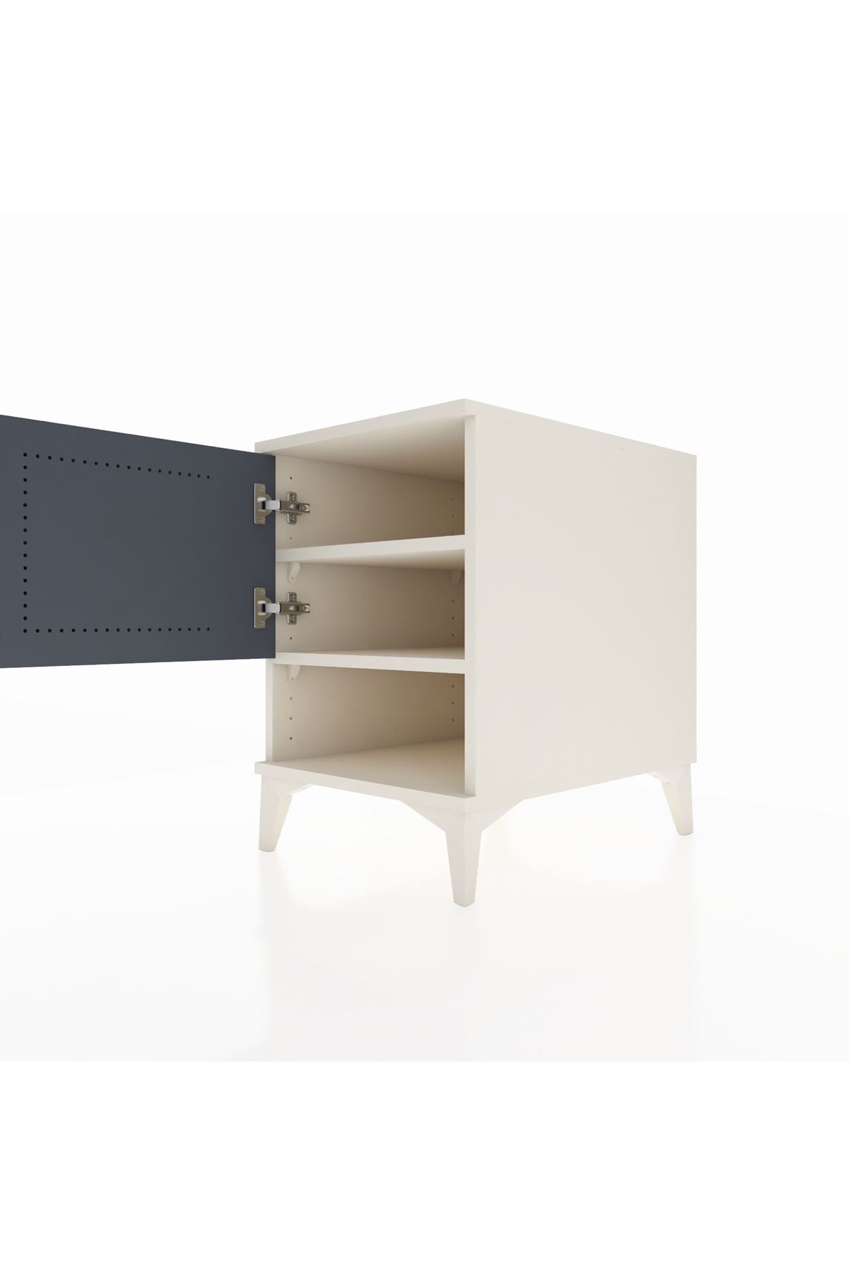 Kronos Komodin 2 Raflı Tek Kapaklı 44x59x64 - S73M010V2C