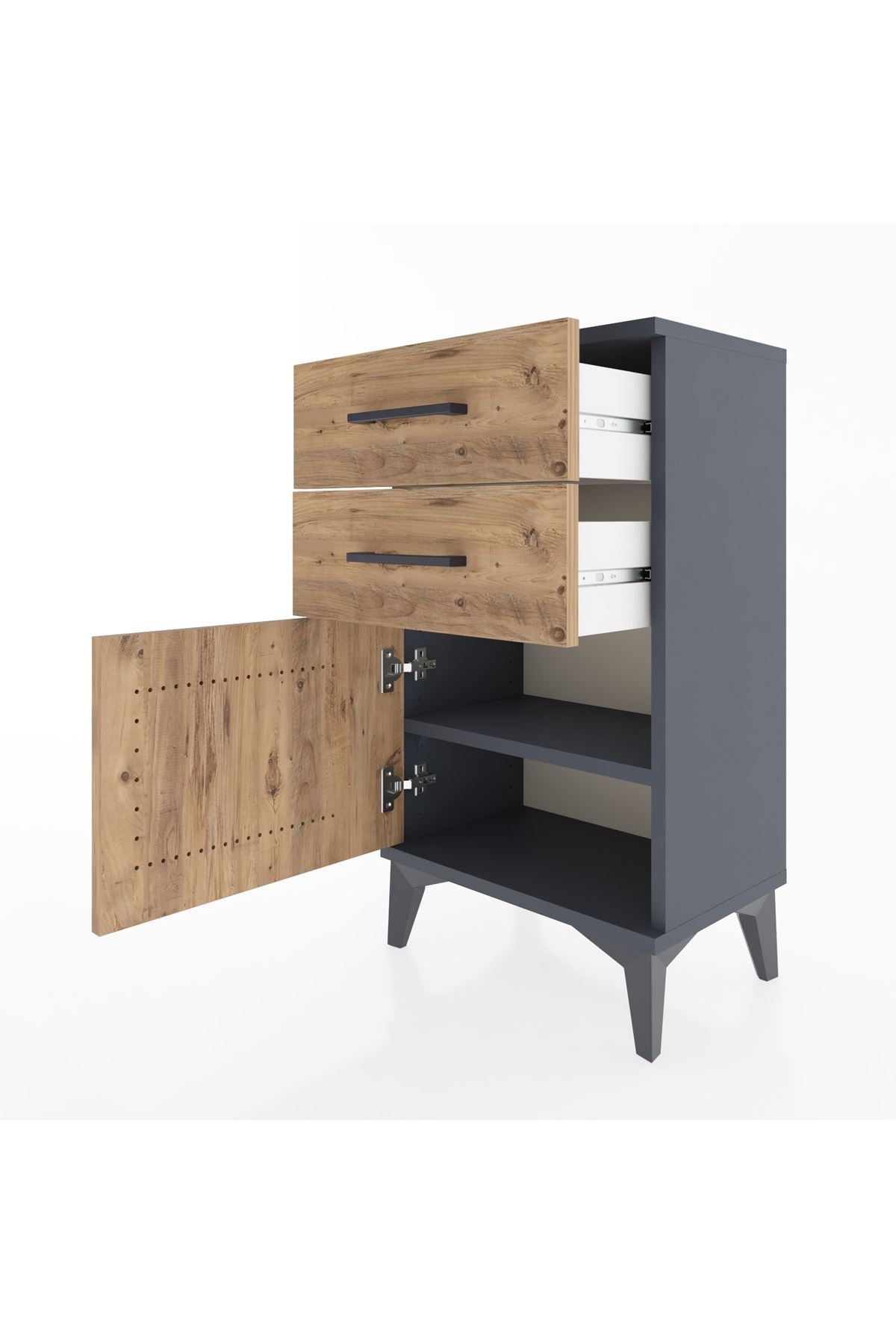 Arges Komodin 2 Raflı Tek Kapaklı 44x30x80 - S08M001V6A