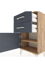 Arges Komodin 2 Raflı Tek Kapaklı 44x30x80 - S08M001V8A