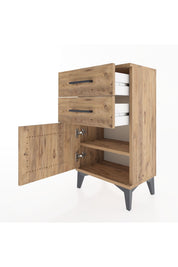 Arges Komodin 2 Raflı Tek Kapaklı 44x30x80 - S08M001V9A