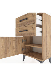 Arges Komodin 2 Raflı Tek Kapaklı 44x30x80 - S08M001V9A