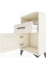 Arges Komodin Tek Raflı 2 Çekmeceli Tek Kapaklı 44x30x80 - S08M002V1A