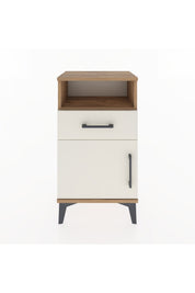 Arges Komodin Tek Raflı 2 Çekmeceli Tek Kapaklı 44x30x80 - S08M002V7A