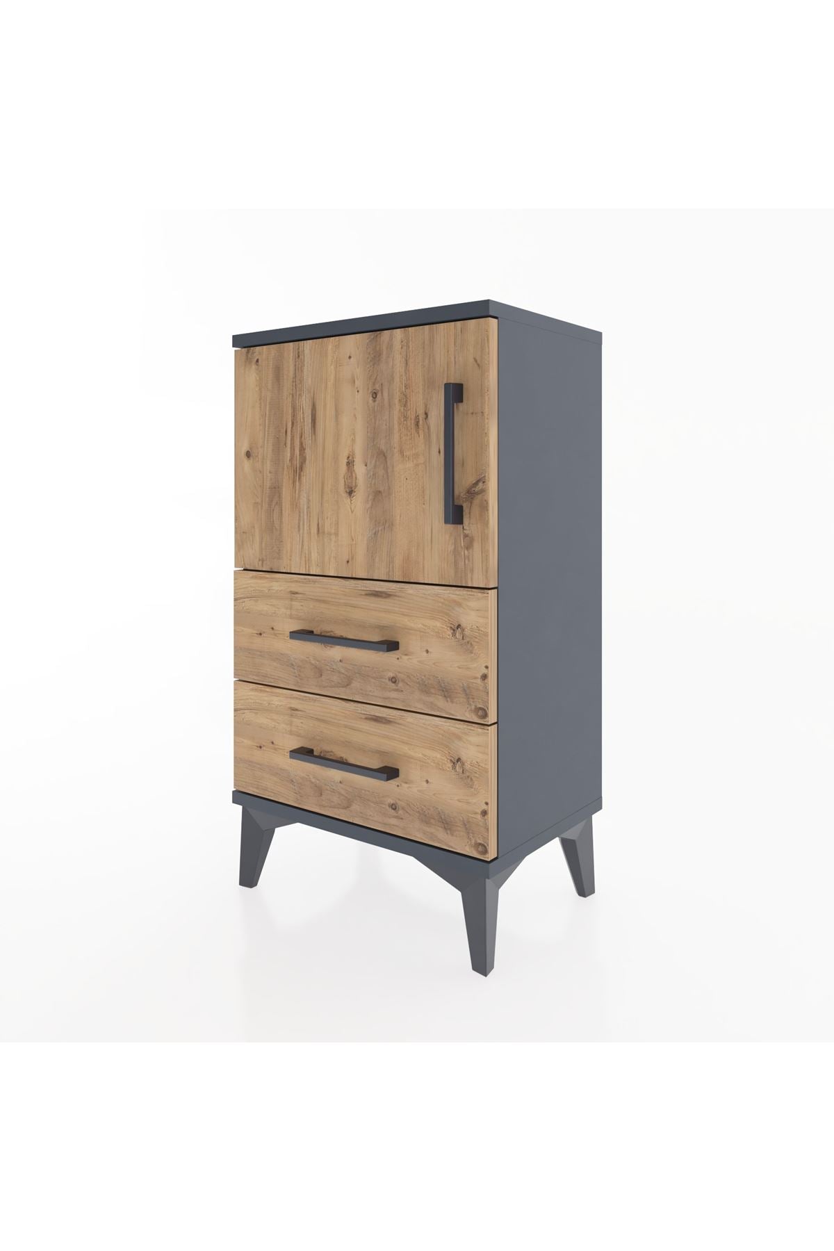Arges Komodin 2 Raflı Tek Çekmeceli Tek Kapaklı 44x30x80 - S08M003V6A