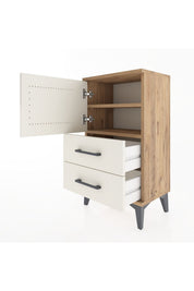 Arges Komodin 2 Raflı Tek Çekmeceli Tek Kapaklı 44x30x80 - S08M003V7A