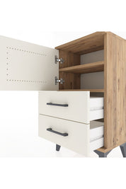 Arges Komodin 2 Raflı Tek Çekmeceli Tek Kapaklı 44x30x80 - S08M003V7A