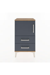 Arges Komodin 2 Raflı Tek Çekmeceli Tek Kapaklı 44x30x80
