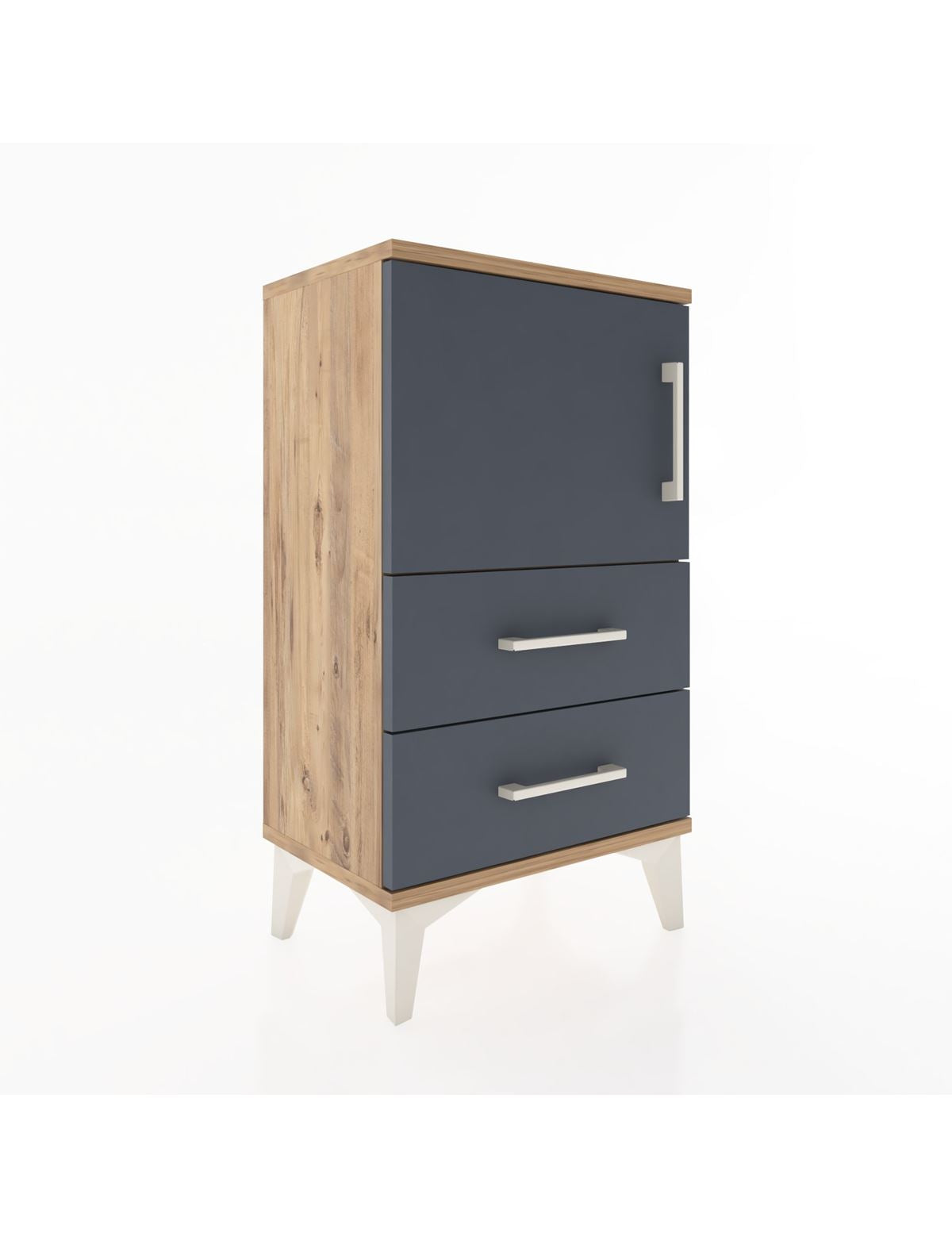 Arges Komodin 2 Raflı Tek Çekmeceli Tek Kapaklı 44x30x80 - S08M003V8A