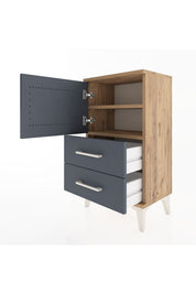 Arges Komodin 2 Raflı Tek Çekmeceli Tek Kapaklı 44x30x80 - S08M003V8A