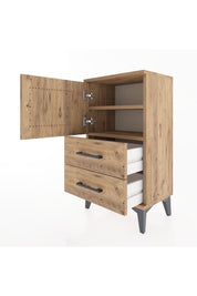 Arges Komodin 2 Raflı Tek Çekmeceli Tek Kapaklı 44x30x80 - S08M003V9A