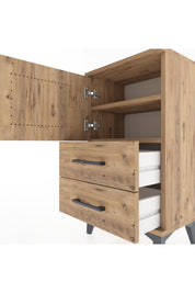 Arges Komodin 2 Raflı Tek Çekmeceli Tek Kapaklı 44x30x80 - S08M003V9A
