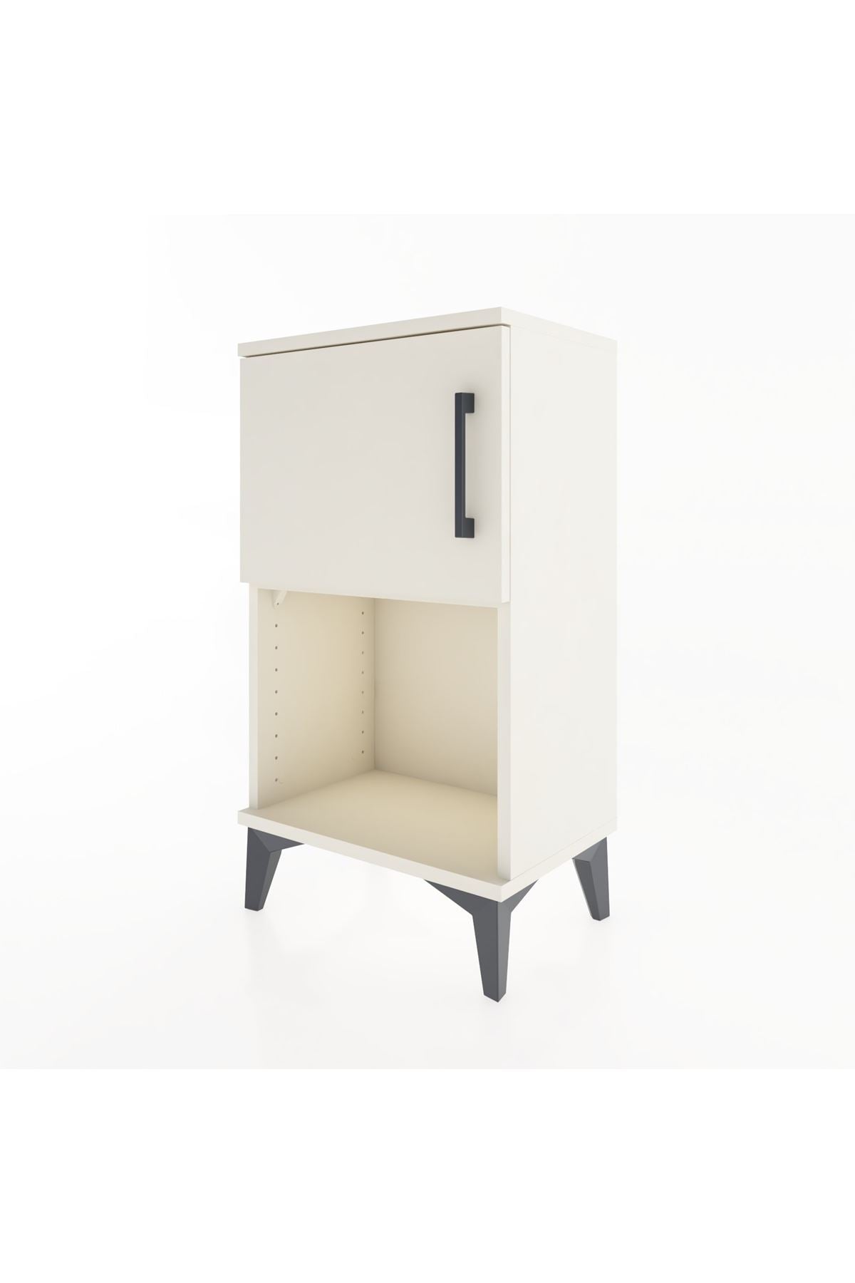 Arges Komodin 2 Raflı 2 Çekmeceli Tek Kapaklı 44x30x80 - S08M004V1A