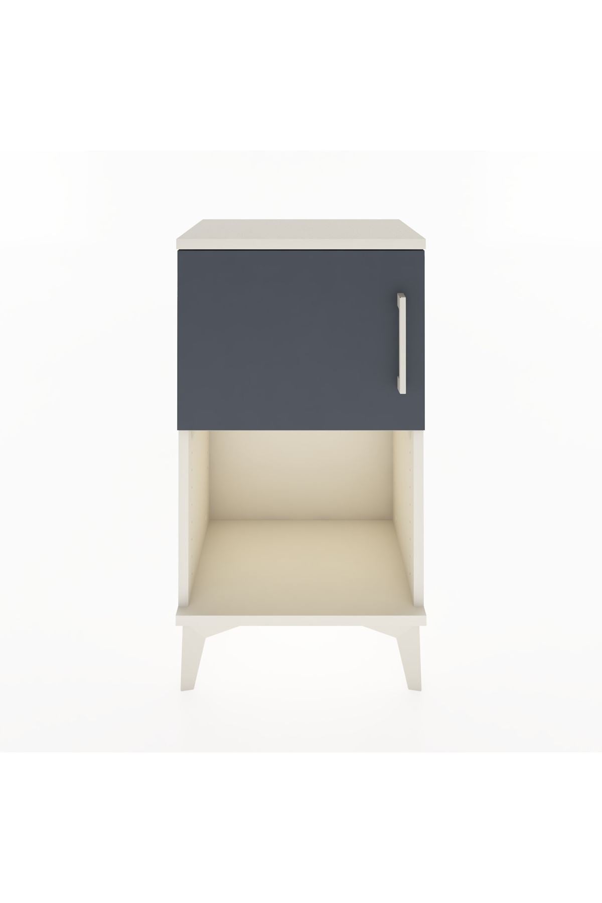 Arges Komodin 2 Raflı 2 Çekmeceli Tek Kapaklı 44x30x80 - S08M004V2A