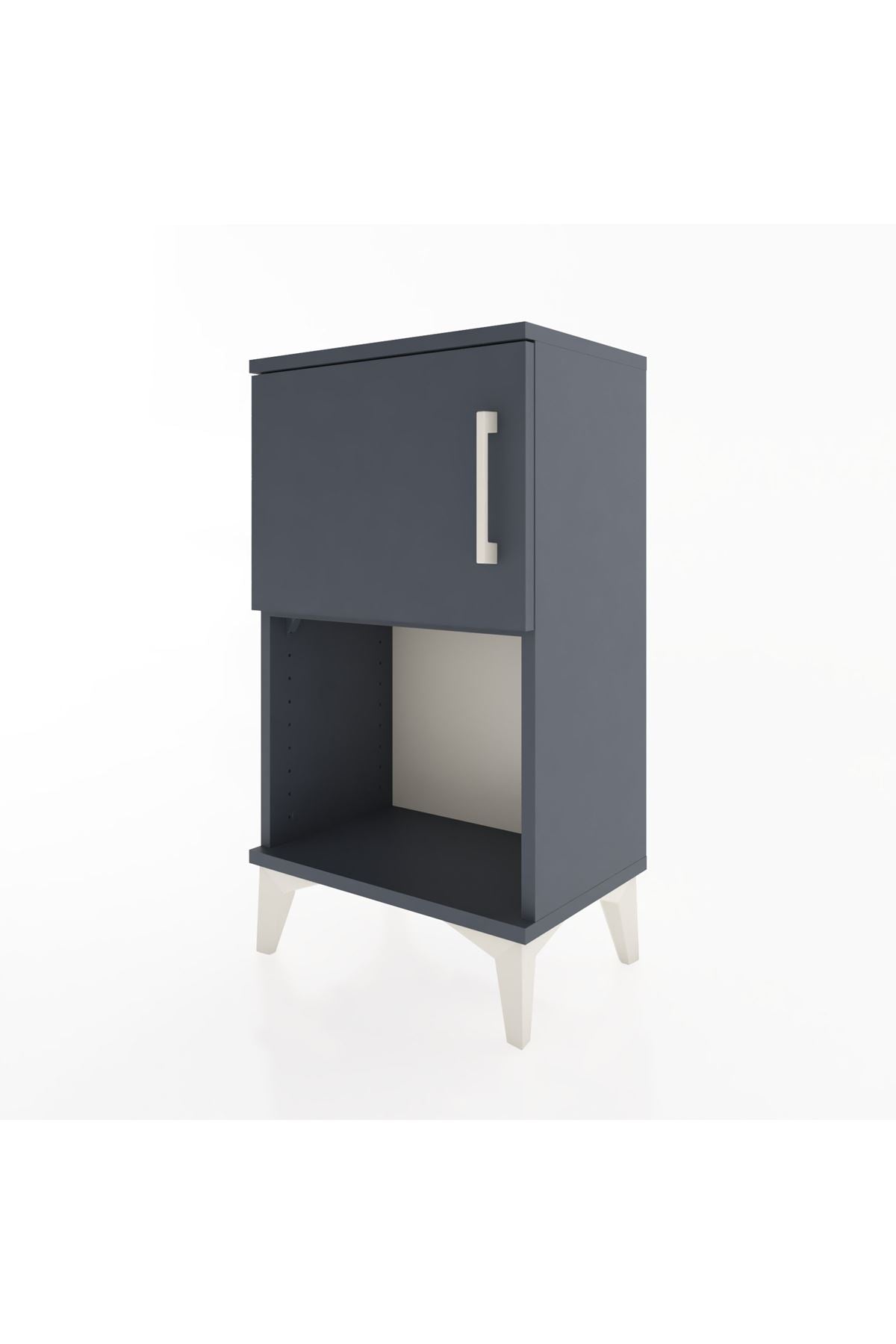 Arges Komodin 2 Raflı 2 Çekmeceli Tek Kapaklı 44x30x80 - S08M004V5A