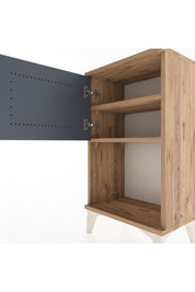 Arges Komodin 2 Raflı 2 Çekmeceli Tek Kapaklı 44x30x80 - S08M004V8A