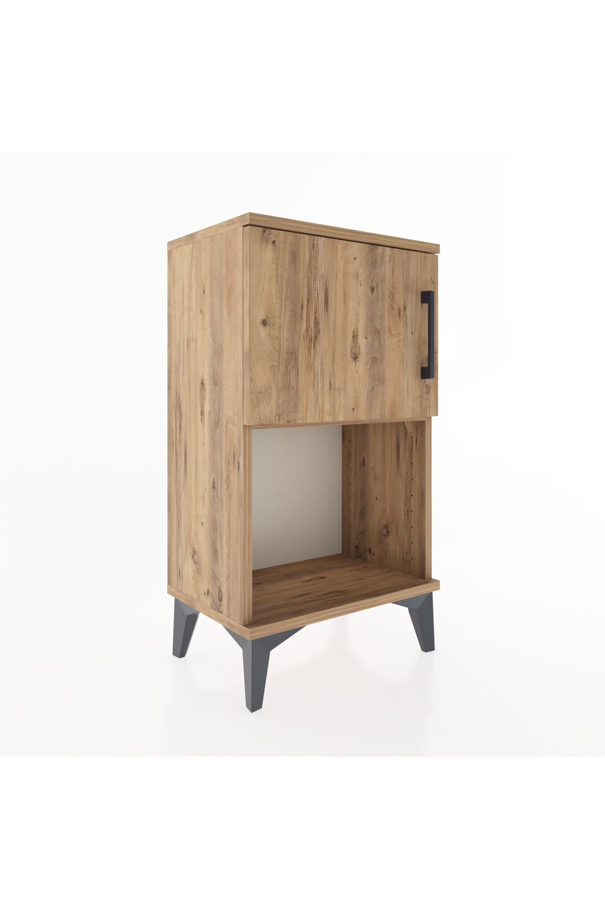 Arges Komodin 2 Raflı 2 Çekmeceli Tek Kapaklı 44x30x80 - S08M004V9A