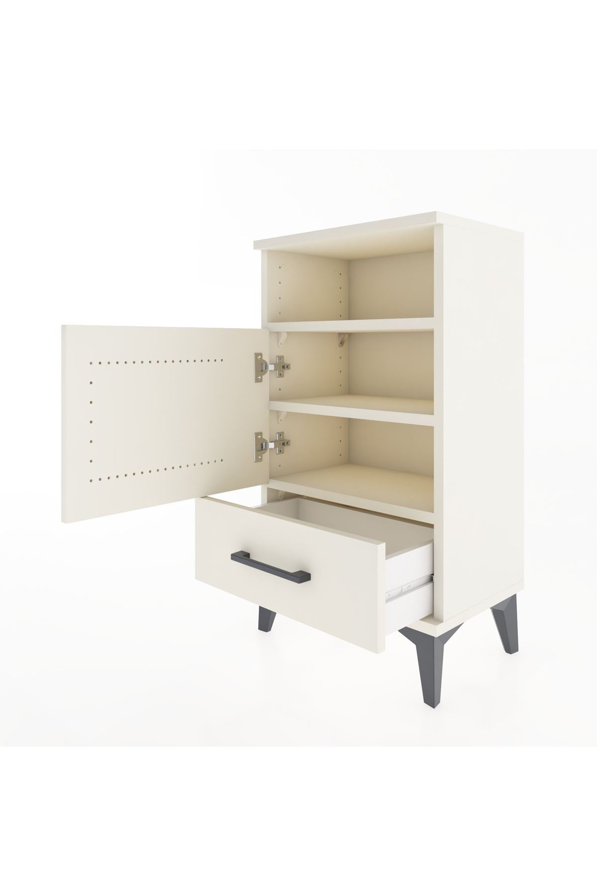 Arges Komodin 2 Raflı Tek Kapaklı 44x30x80 - S08M005V1A