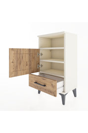 Arges Komodin 2 Raflı Tek Kapaklı 44x30x80 - S08M005V3A
