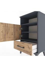 Arges Komodin 2 Raflı Tek Kapaklı 44x30x80 - S08M005V6A